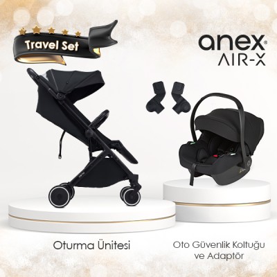 Anex® - Anex Air-X Kabin Boy Travel Set - Siyah