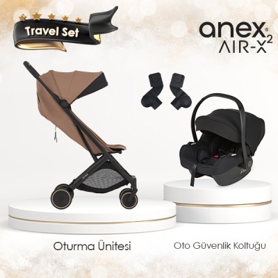 Anex® - Anex Air-X² Kabin Boy Travel Sistem Bebek Arabası - Bronzo