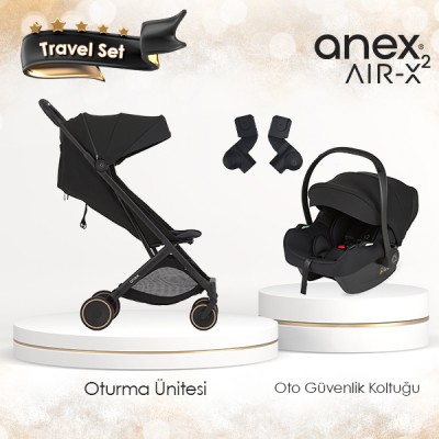 Anex® - Anex Air-X² Kabin Boy Travel Sistem Bebek Arabası - Nero