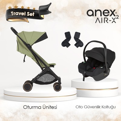 Anex® - Anex Air-X² Kabin Boy Travel Sistem Bebek Arabası - Vert