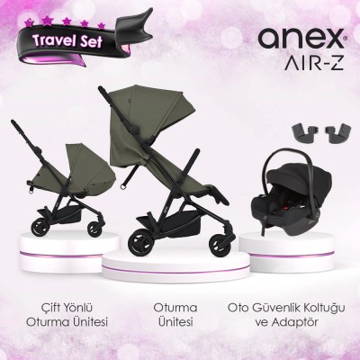 Anex® - Anex Air-z Kabin Boy Travel Sistem Bebek Arabası Seti - Aurora