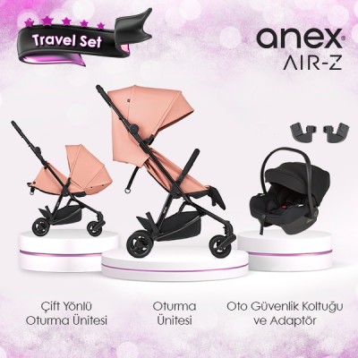 Anex Air-z Kabin Boy Travel Set - Blush - Thumbnail