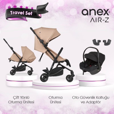 Anex® - Anex Air-z Kabin Boy Travel Sistem Bebek Arabası Seti - Ivory