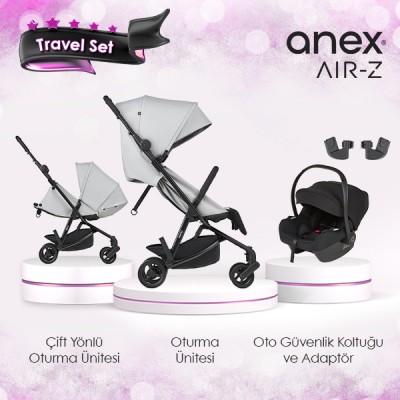 Anex® - Anex Air-z Kabin Boy Travel Sistem Bebek Arabası Seti - Mist