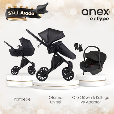 Anex® - Anex e/type - 3'ü 1 arada set - Siyah
