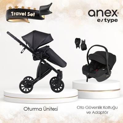 Anex® - Anex e/type Travel Sistem Bebek Arabası Seti - Siyah