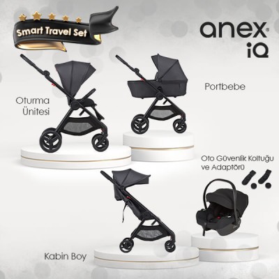 Anex® - Anex IQ Smart Travel Set - Dark (Nisan'24 Sonu teslim)
