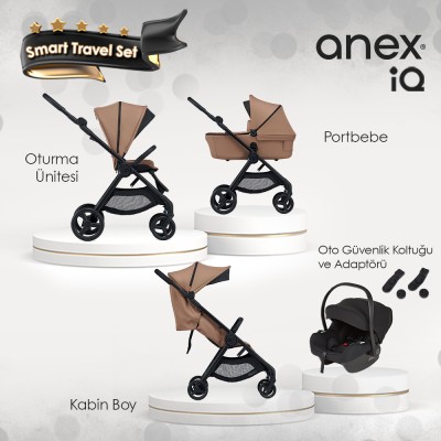 Anex® - Anex IQ Smart Travel Sistem Bebek Arabası Seti - Sienna
