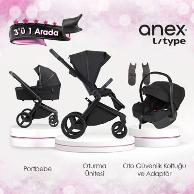 Anex® - Anex l/type 3'ü 1 arada set - Onyx