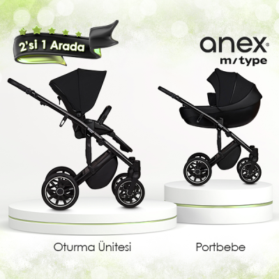 Anex® - Anex m/type - 2'si 1 arada set - Siyah