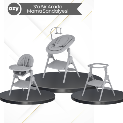 Anex® - Anex Ozy 3'ü 1 Arada Mama Sandalyesi - Shade - ÖN SİPARİŞ