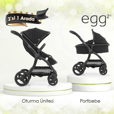 Egg® - egg2 Özel Seri 2'si 1 Arada Set - Just Black