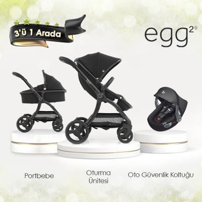 Egg® - egg2 Özel Seri 3'ü 1 Arada Set - Just Black