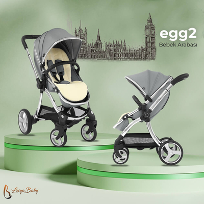 egg2 Bebek Arabası - Momentum Grey - Thumbnail