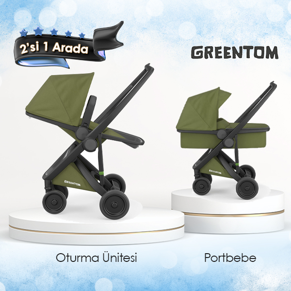 Greentom 2'si 1 Arada Set - Haki