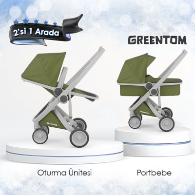 Greentom® - Greentom 2'si 1 Arada Set - Haki