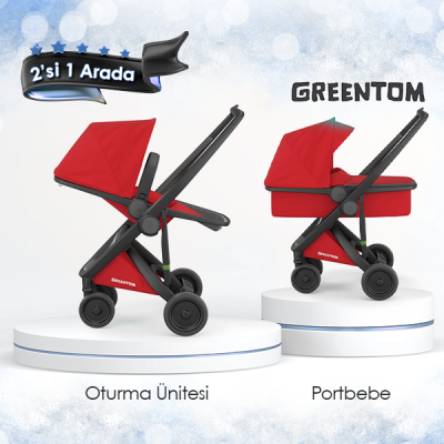 Greentom® - Greentom 2'si 1 Arada Set - Kırmızı