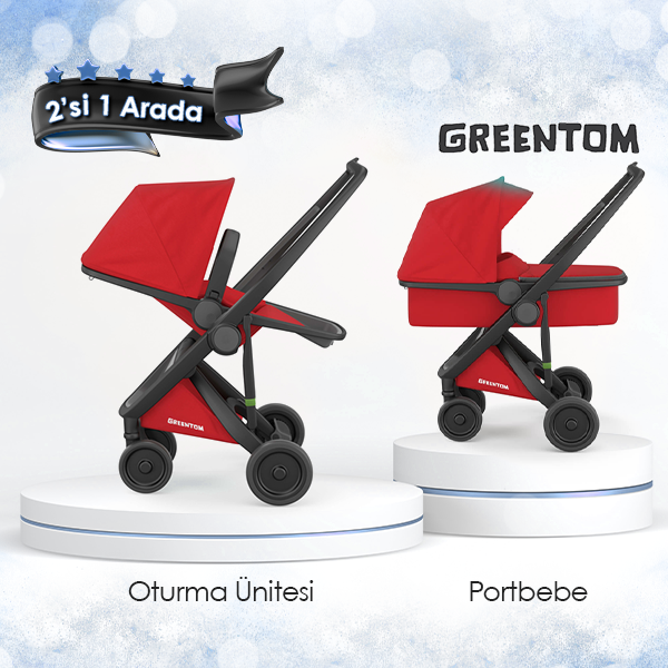 Greentom 2'si 1 Arada Set - Kırmızı