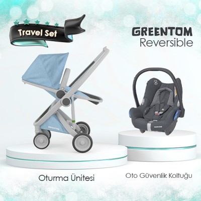 Greentom® - Greentom Reversible Travel Set Özel Seri - Gökyüzü