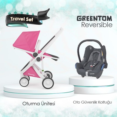 Greentom® - Greentom Reversible Travel Set - Pembe